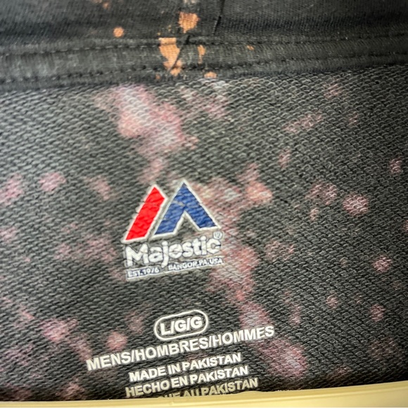 Cleveland Browns DAWG POUND Hoodie Sweatshirt Men’s Lrg Bleach Dyed Majestic - Picture 8 of 11